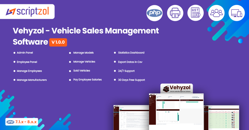Vehicle Sales Management Software | Top Vehicle Sales Management Script Chennai - Scriptzol